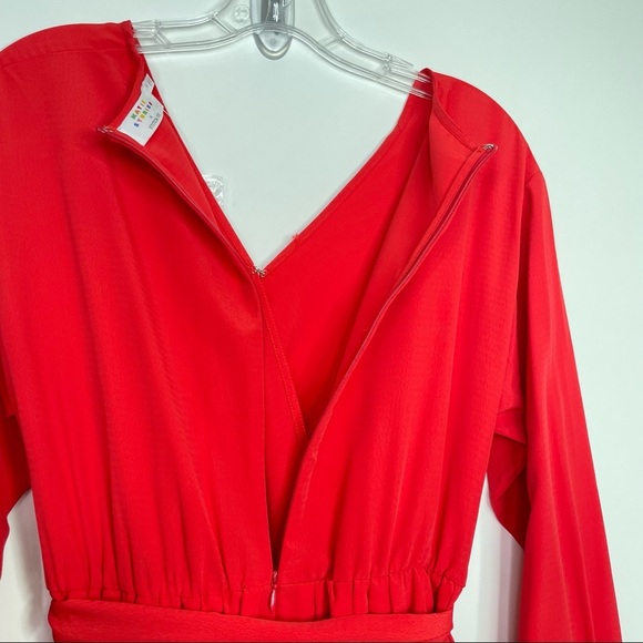 Stitch Fix l KATIE STURINO Arnette Red Pleated Midi Dress, Small - Picture 10 of 13